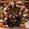 Greentek; Halloween Birthday Balloons with BOO Foil Balloon, 42 Pcs Black Orange Halloween Balloons with Ghost, Eyeball and Dot Prints, Latex Balloon Set with Ribbon for Spooky Party Decorations, Balloon Garland; Category:Foil Balloons; Image:6